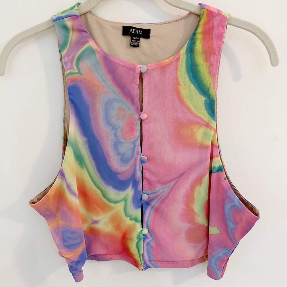 AFRM Calabra Mesh Crop Top